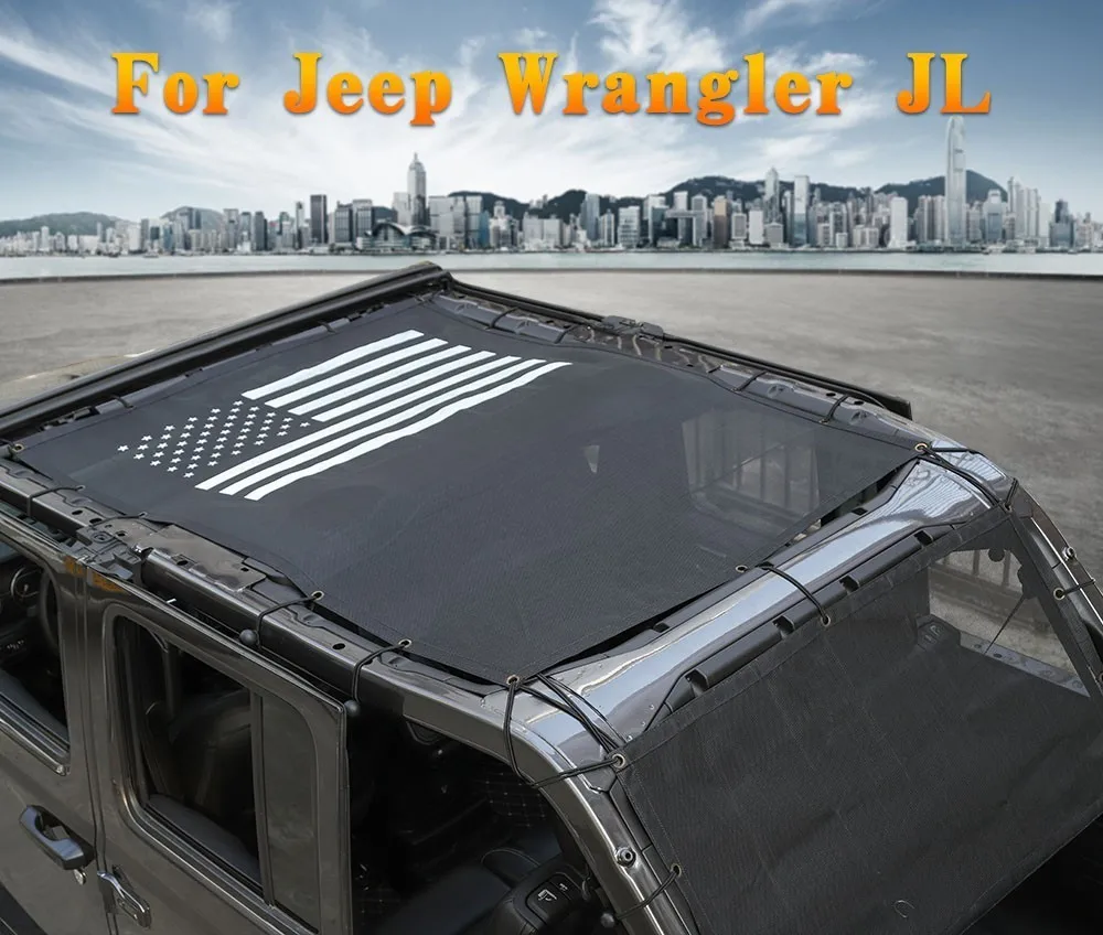 MOPAI автомобильный верхний солнцезащитный козырек для Jeep Wrangler JL Автомобильный багажник на крышу анти УФ Защита от солнца сетка для теплоизоляции для Jeep JL аксессуары