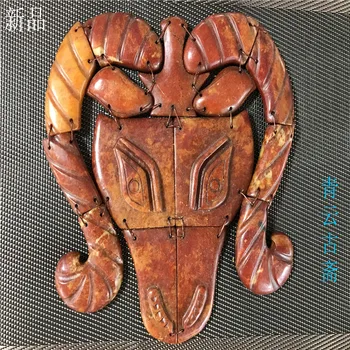 

China old Jade carving Jade masks adornment jade bi
