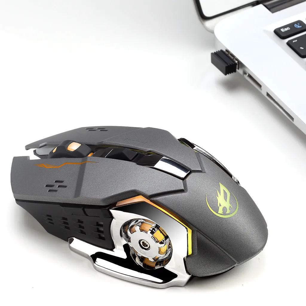 

Mouse Raton Wireless Silent Rechargeable 6 Button Led Laptop Gamer Computer Mice Inalambrico Ordenador Sem Fio Inalambrico 19A19