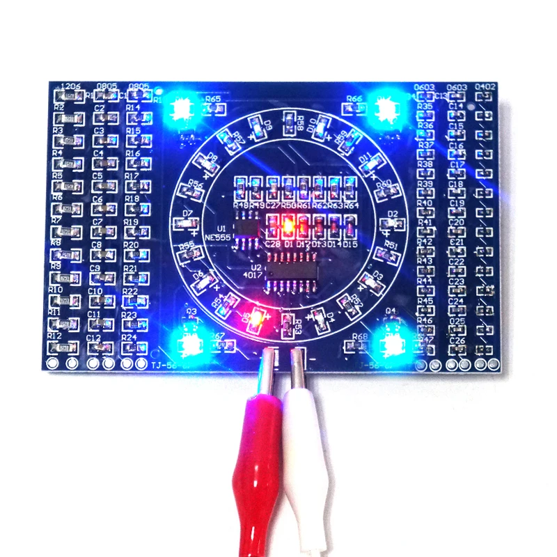 Electronic DIY Kit SMD Rotating Flashing LED Components Soldering Practice Board Skill Circuit Training Suite Electronic DIY Kit