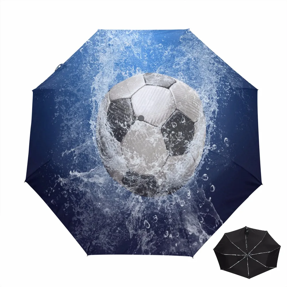 Creative Soccer Umbrella Sun and Rain Promotion Automatic Football