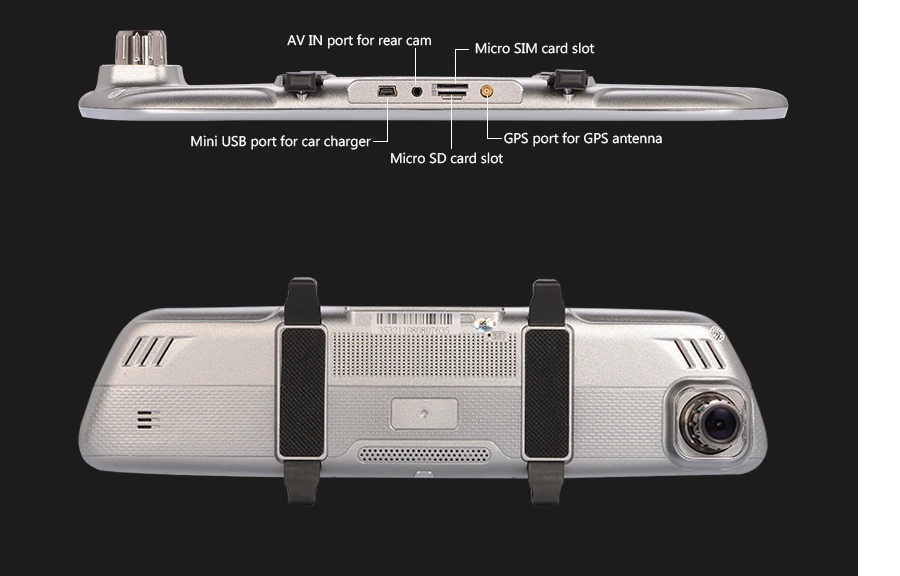 7 дюймов Автомобильная камера 3g DVR зеркало Android gps навигация двойной объектив видео рекордер Full HD 1080P зеркало заднего вида камера видеорегистратор