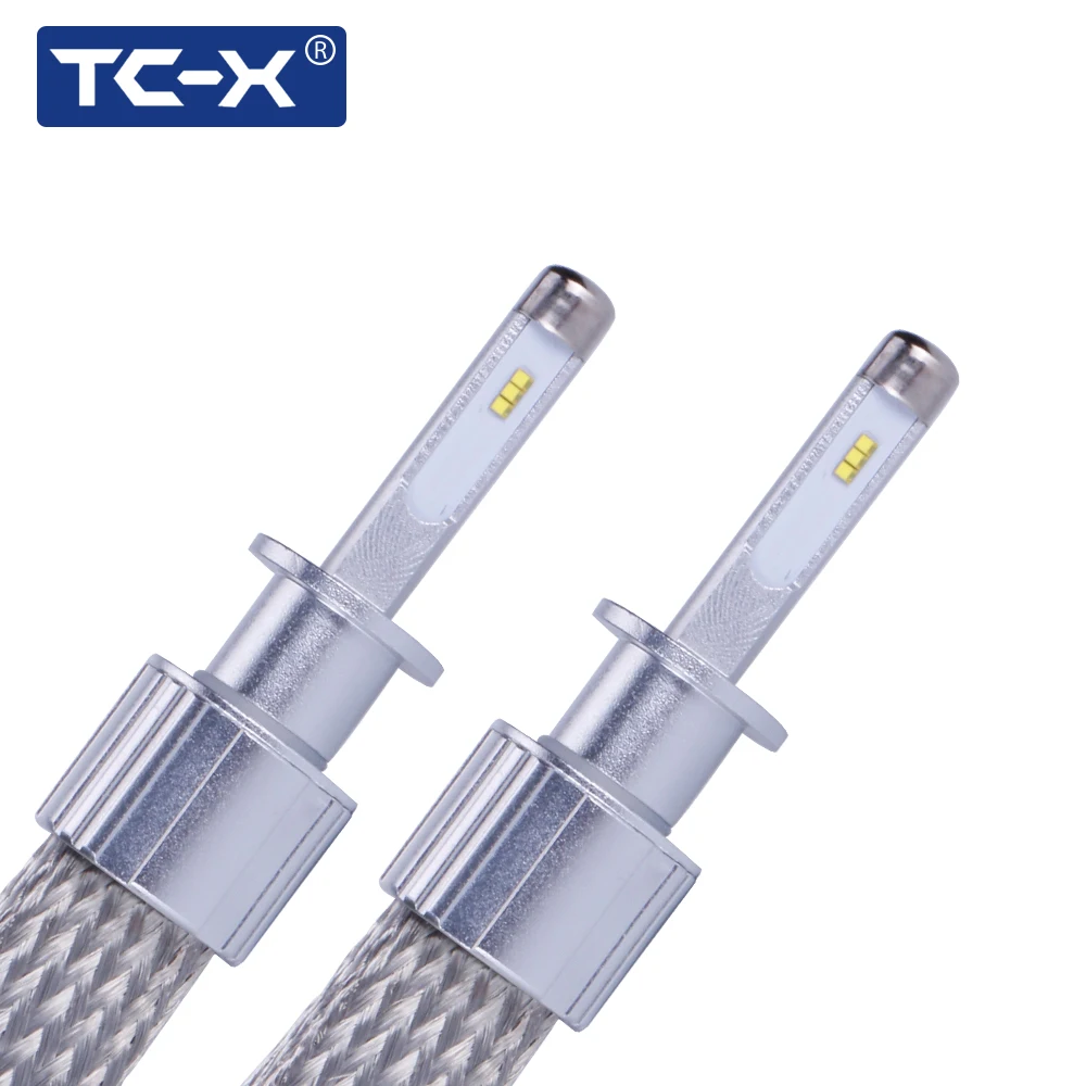 TC-X 1 пара H1 H4 H11 9005 9006 9012 H7 LED Фары для автомобиля 7000LM комплект Медь плетение HID оригинальные лампы замена свет автомобиля