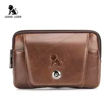 LAOSHIZI для телефона на талию для кожаная поясная сумка для мужчин из натуральной кожи; сезон весна набедренная сумка на пояс YB004