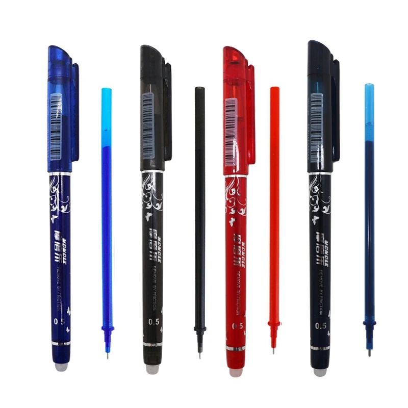 

50Pcs/lot Office Gel Pen Set Erasable Refill Rod Magic Erasable Pen Refill 0.5mm Blue Black Ink School Stationery Writing Tools