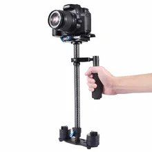 PULUZ S60T Professional Portable Carbon Fiber Mini Handheld Camera Stabilizer DSLR Camcorder Video Steadicam