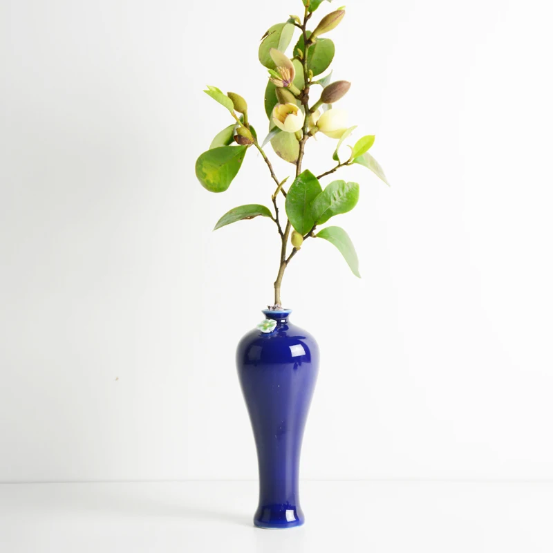 Керамика Цзиндэчжэнь мини синей вазе цветочек бутылка японский цветок-вазы- Творческий дом меблировки