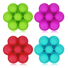 Детская тарелка сетка 7 отверстий для кормления детей посуда на пару рисовый торт силиконовый анти-осень еда Дополнение ёмкость для хранения Форма для льда