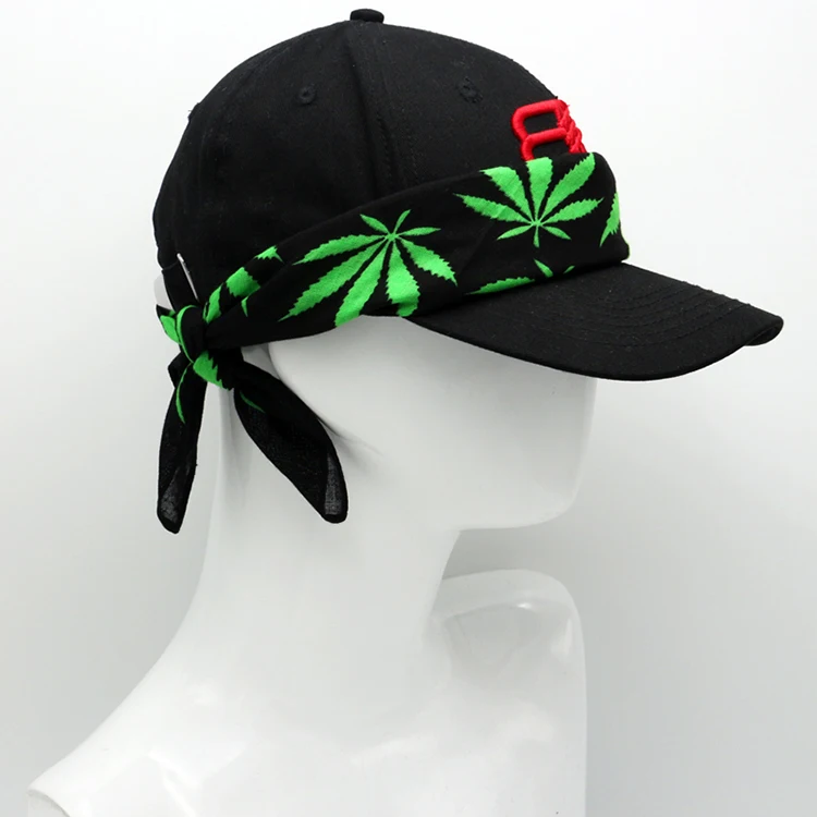 Хлопковая бандана зеленые листья черные хип-хоп мужские квадраты шеи шарф повязка платок Головные уборы
