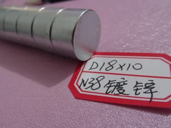 

10pcs NdFeB Magnetic Disc Dia. 18x10 mm 0.71" Cylinder N38 Strong Neodymium Magnets Rare Earth Permanent Lab Magnets Sensor