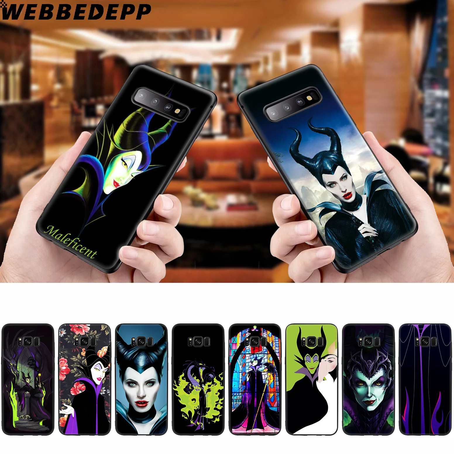 WEBBEDEPP Witch Maleficent Soft Case for Samsung Galaxy S10 S10e S9 S8 Plus S7 S6 Edge &amp J6 2018 Note 10 9 8 |