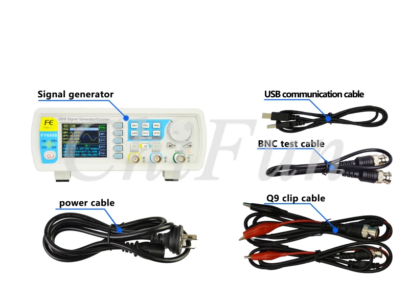Модернизированный FY6800 серии 60 МГц 2-канальный DDS произвольный генератор сигналов 250MSa/s 8192* 14bits100MHz частотомер Гун