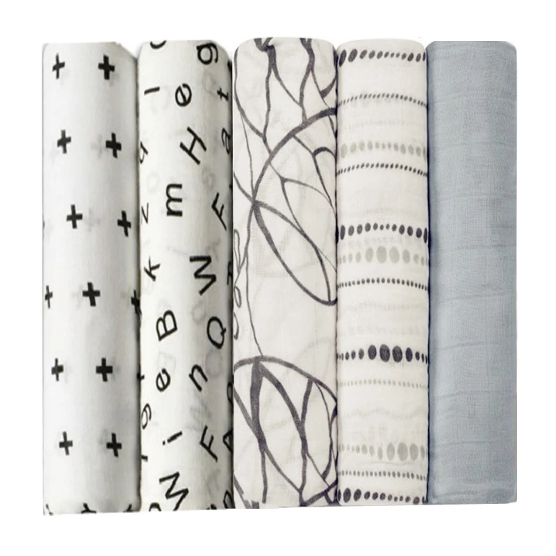 

100% Bamboo Fiber baby Swaddle blanket Baby Swaddle Newborn Baby Bath Towel Swaddle Blankets Multi Designs Functions Baby Wrap