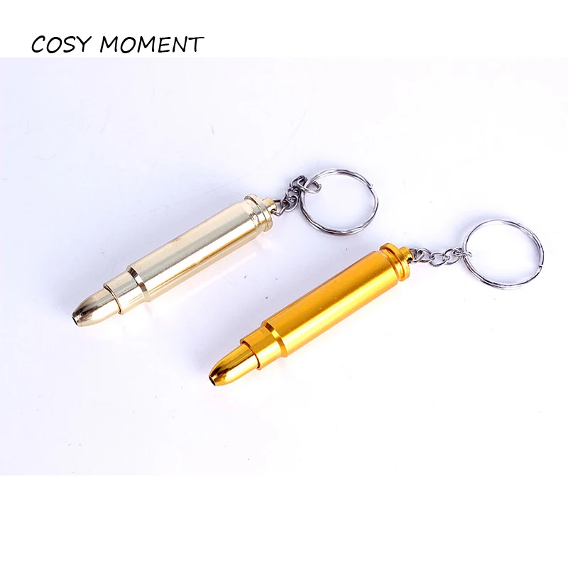 

COSY MOMENT Gold Bullet Sniffer Dispenser Snorter Snuff Metal Filter Tube Smoking key Pipe Keychain Snuff Snorter YJ099