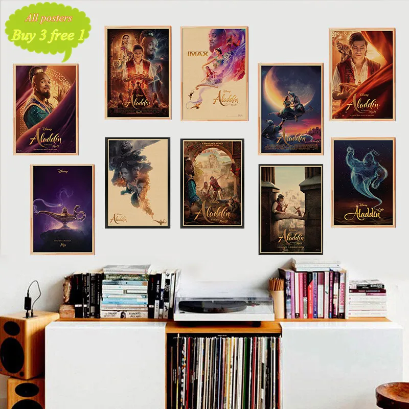 

Sci-fi Film magic lamp Kraft posters High Definition Printed Retro Posters Home Room Wall Decor Art Painting
