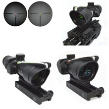 FIRECLUB тактический охотничий прицел оптический прицел страйкбол зеленый красный волокно ACOG 4X32 с маркировкой для стрельбы