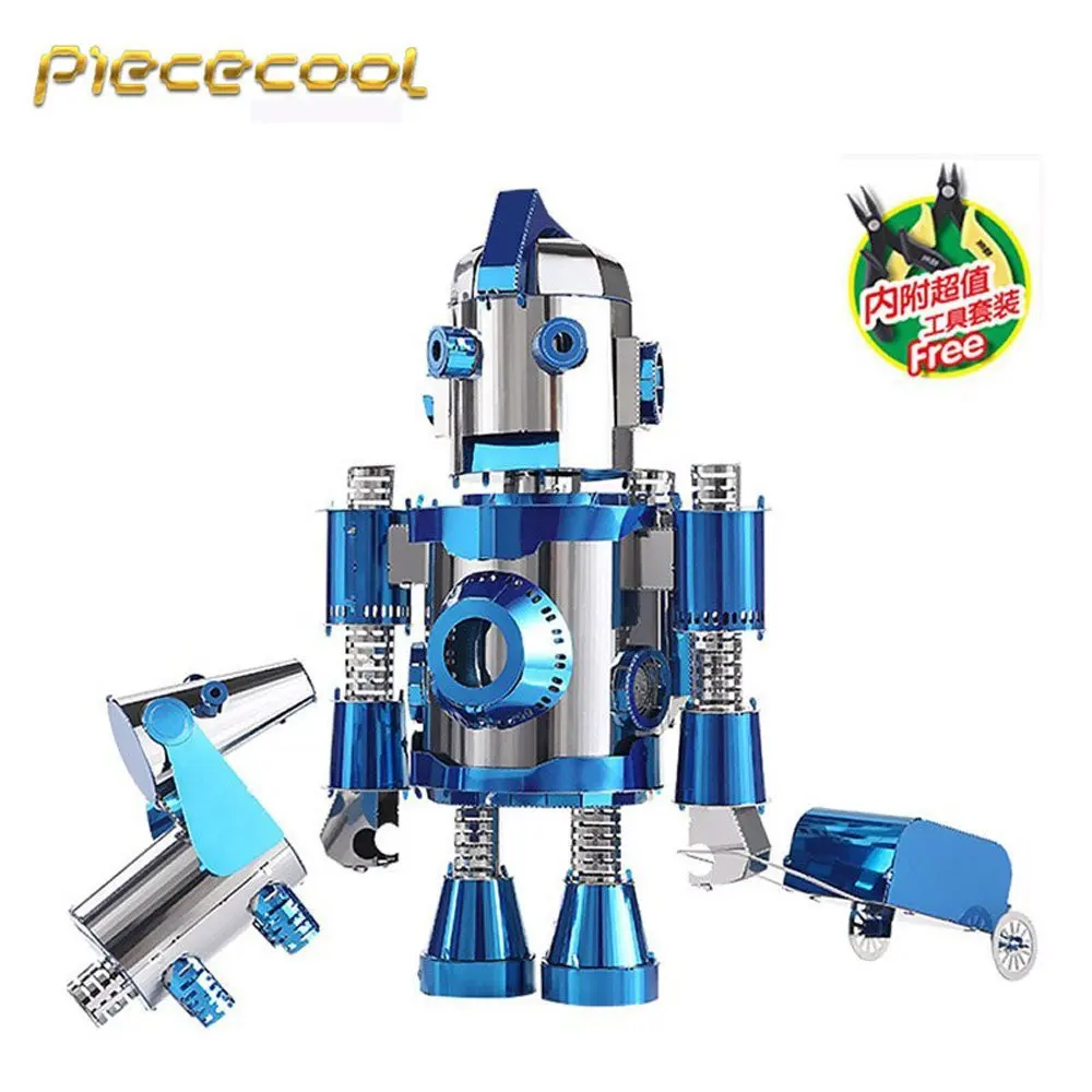 Piececool 3D Metal Puzzle of "The Travel of Hello Cool" Creative 3D DIY Buliding Model Kits for
