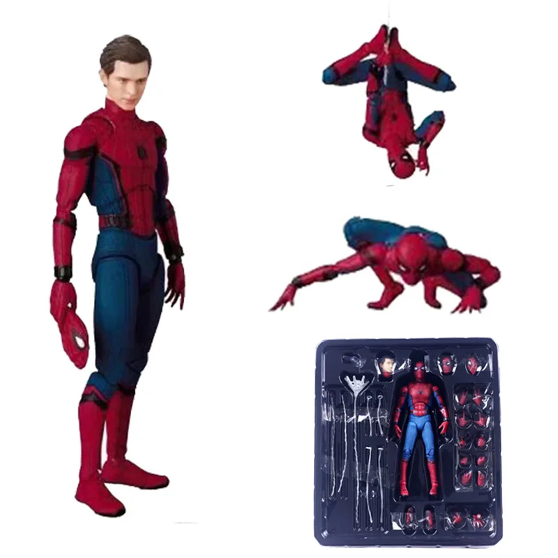 

18cm PVC Spiderman Action Figure Toy Hero Spider Man Figurine Model Anime Movie Figure Collection Toy For Boys In Box