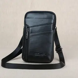 Натуральная кожа поясная сумка небольшая поясная сумка Для мужчин телефон мешок плеча Crossbody сумки для мужской Монета Сумка Кошелек