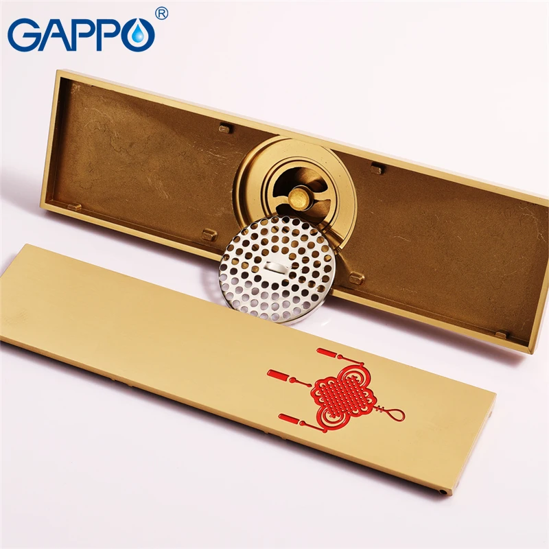 GAPPO Слив для ванной комнаты напольное покрытие слив квадратный золотой анти-запах ванная комната напольный слив душевой фильтр