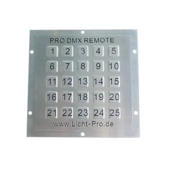 

Custom 25 keys custom industrial keypad stainless steel panel mount waterproof matrix keyboard for control workstation system