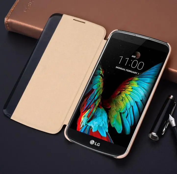 Чехол FGHGF для LG K10 Smart кожаный чехол с откидной крышкой LTE 2016 окошком просмотра