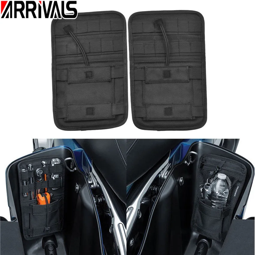 Black Saddlebag Organizer Hard Bags Storage For Harley Touring Electra