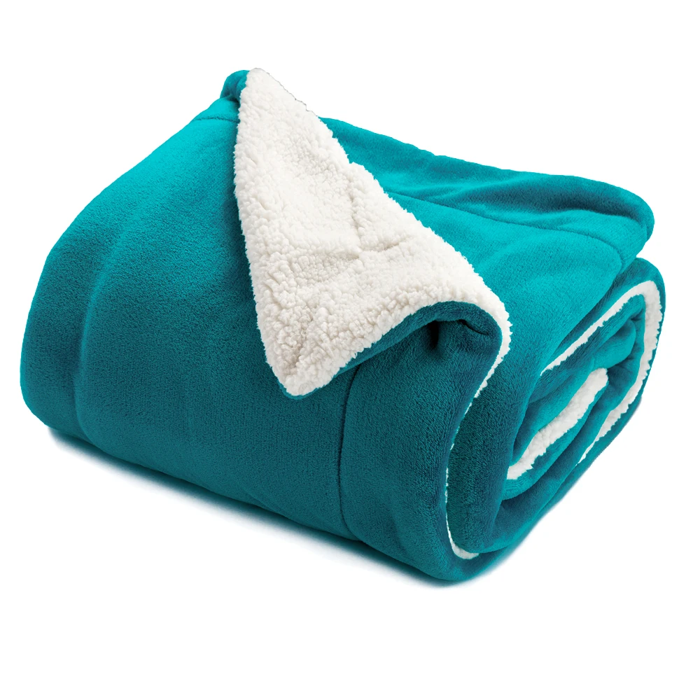 

2017 Soft Warm Blanket Coral Sherpa Blankets Travel Sofa Solid Color Fleece Blankets For Bed Soft Fluffy Warm Cobertor