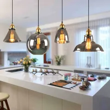 Artpad Modern Minimalism Dining Room Kitchen Pendant Lights E27 Black Amber Clear Glass Lampshade Decorative Hanging Lamp