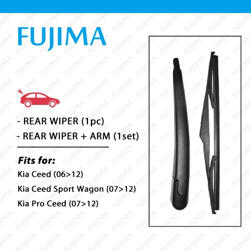 

FUJIMA Rear Wiper Blade and Arm for KIA Ceed (2006-2012) Back Windscreen Rear Wiper Arm Pro Ceed/Cee'd Sporty Wagon/Estate