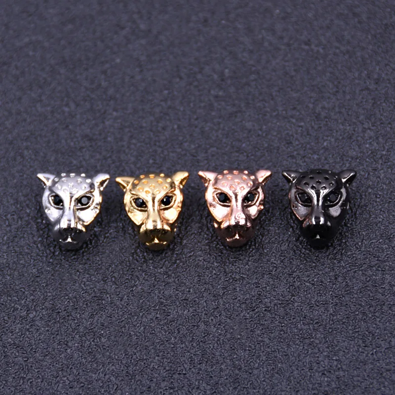 

KANGKANG 2019 personality trend pave CZ 4 color Leopard head Jewelry Accessories Woman&man popular DIY Handmade Bracelet