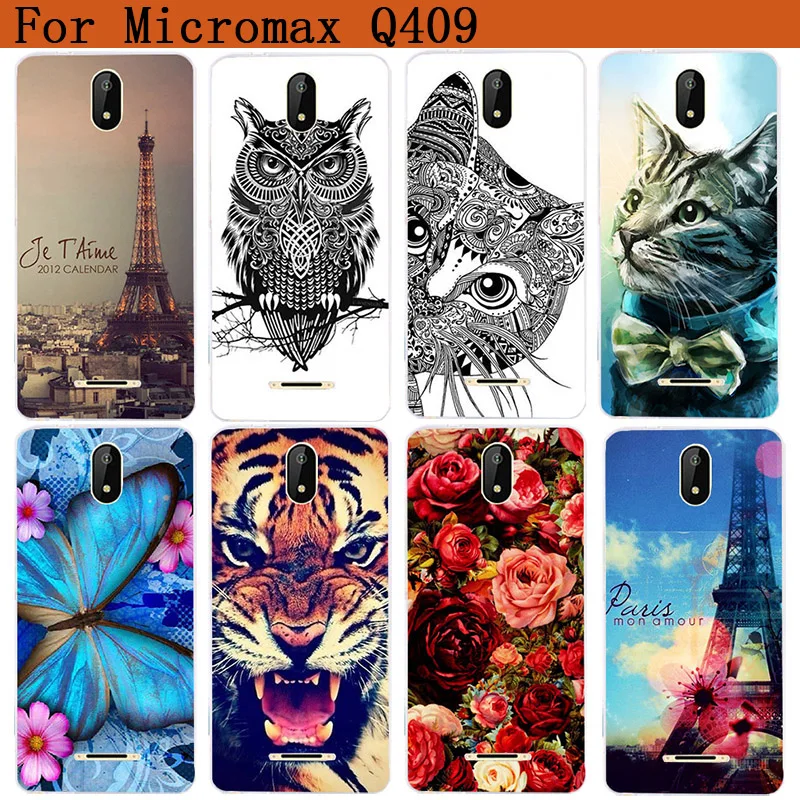 

For Micromax Q409 Cases Luxury Wolf Tiger Owl Rose Painted Soft Tpu Back Cover Case For Micromax Q409 Fundas Coque Phone Sheer
