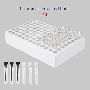 

(100Pieces/Lot) 1ML Mini Portable Transparent Glass Perfume Bottle&Empty Essential Oils Case With Free Shipping