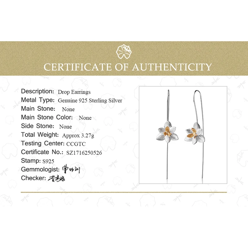 Lotus весело Настоящее стерлингового серебра 925 природных творческий ручной Fine Jewelry