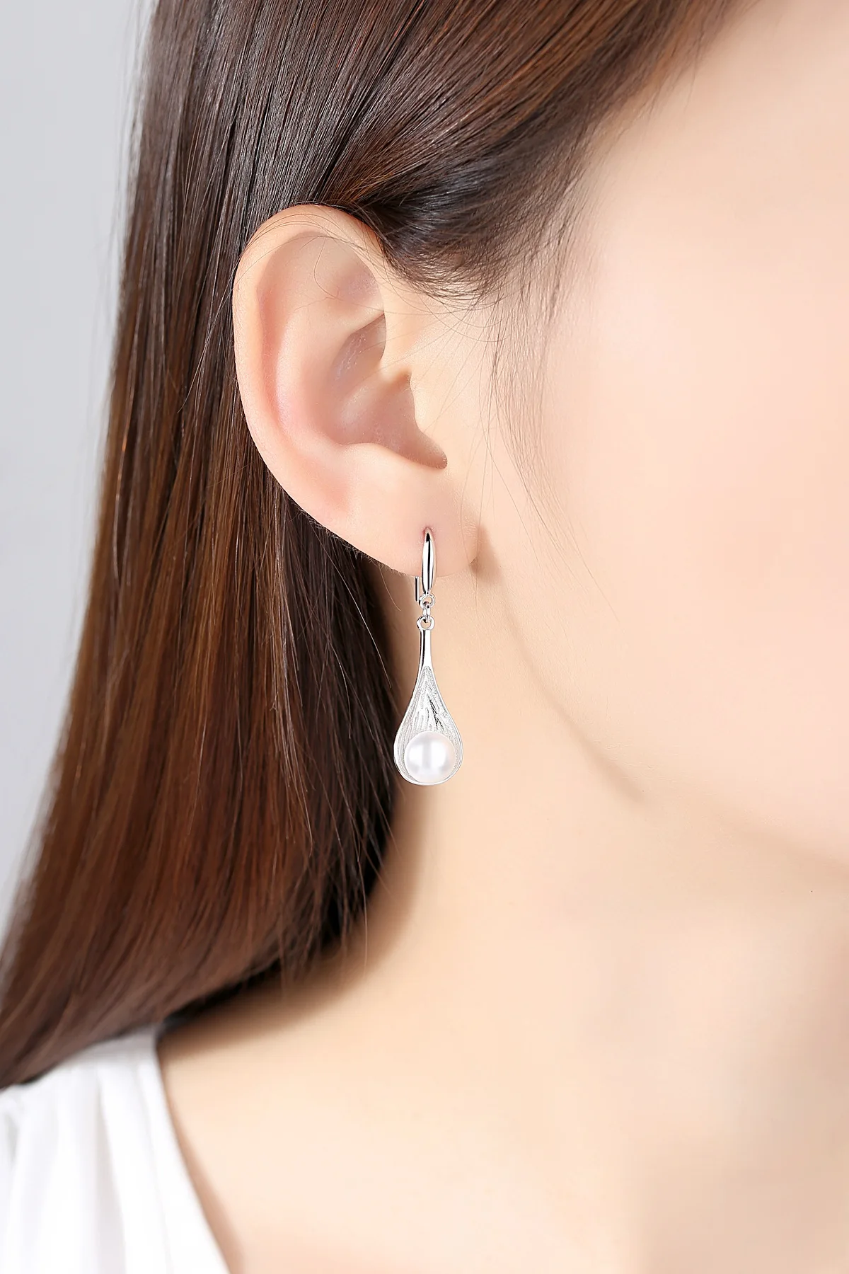 Classic 925 sterling silver Pearl Stud Earring Sweet Earrings For Women Prom korea Jewelry kolczyki oorbellen pendientes