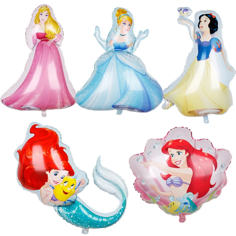 1pc 108*69cm Large Bell Cinderella Snow White Elsa Princess Foil Balloons Baby Birthday Party Decorations kids Helium Balls toys
