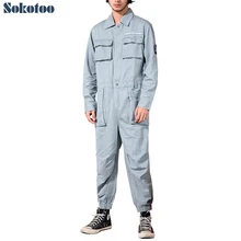 Sokotoo мужские брюки-карго с несколькими карманами, джоггеры, свободные нашивки, штаны для бега в стиле хип-хоп, комбинезоны, рабочая одежда, комбинезоны