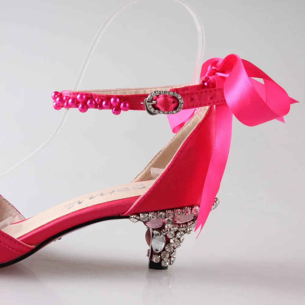 hot pink sandals low heel