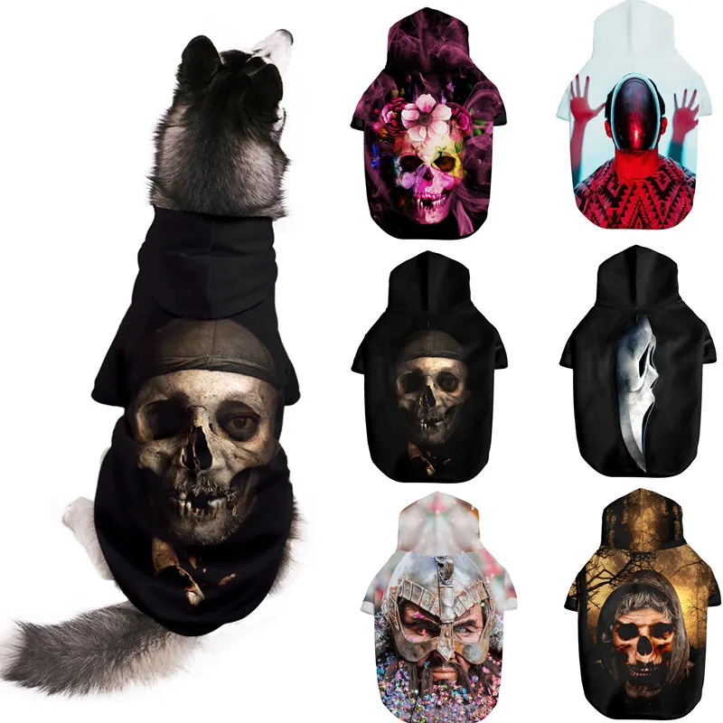 

Casual Pet Puppy Hoodies Coat with Cute 3D Dog Head Backpack Pet Clothes Dog Costume Warm Hoodie for Large Dogs Cats