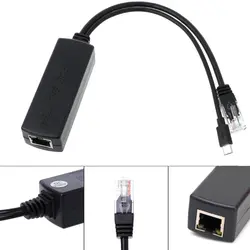 Мощность Over Ethernet 48 V до 5 V 2.4A активный участник сплиттер микро-usb-штекер y-образный кабель