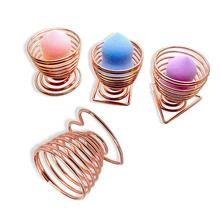 Косметическая пудра для макияжа, подставка для хранения, дышащая губка, сушильная подставка, сердце, розовое золото, держатель