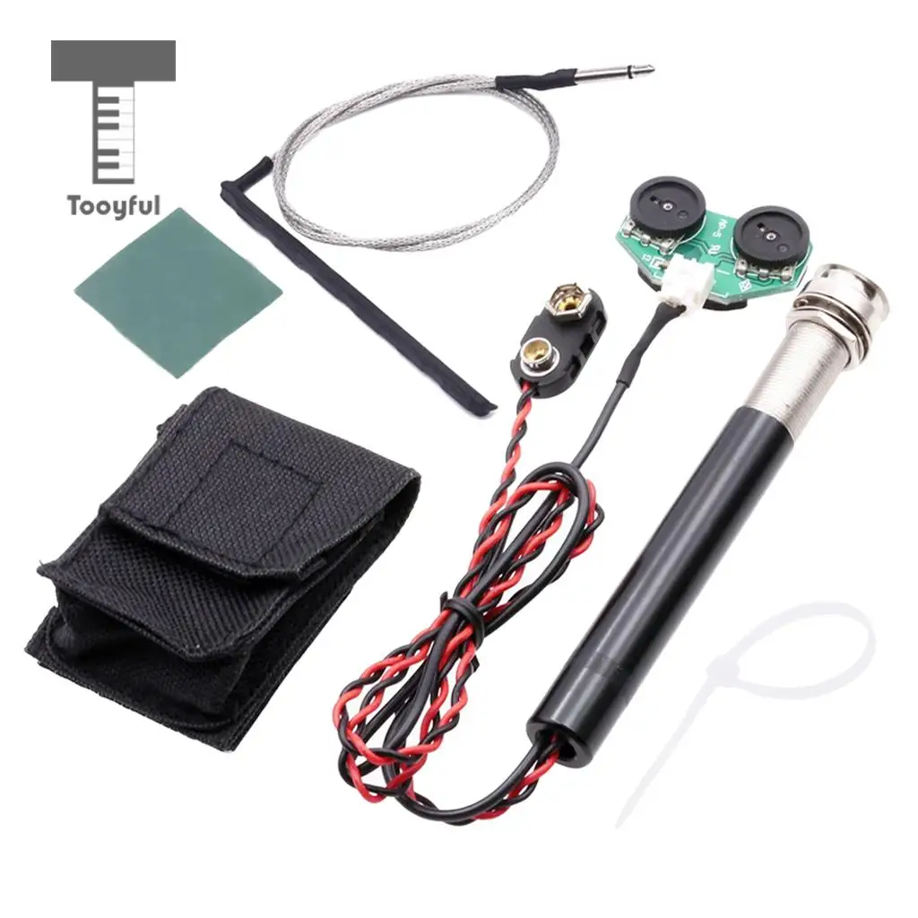Tooyful Active Endpin Jack Preamp Piezo Pickup Kit регулятор громкости и тона для акустической