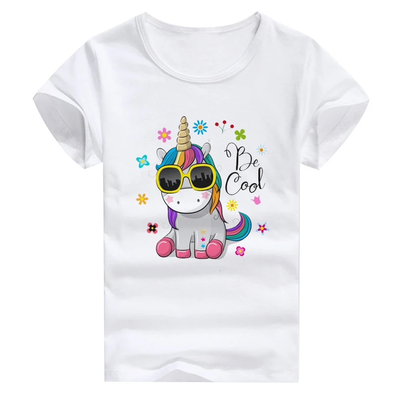 

be cool unicorn t-shirt for kids girls autumn tops wholesales
