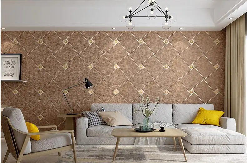 Waliicorners Modern minimalist 3d living room TV background wall non-woven wallpaper imitation marble pattern geometric wallpaper 30 QQ20180411222017