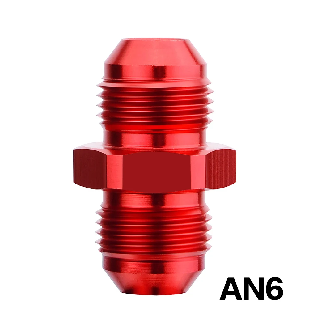 Злые энергии прямой AN3 AN4 AN6 AN8 AN10 AN12 AN16 штекер к вспышке Union адаптер азотного масла шланг Конец фитинг адаптер Красный