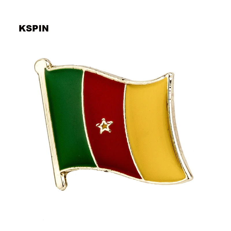 

Cameroon Flag Brooch Pins Metal Badges Military Decorative Buttons for Clothes KS-0089