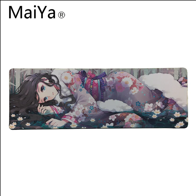 Maiya Высокое качество Прекрасный кимоно девушка искусство красивый коврик для мышки в стиле аниме большой коврик для мыши клавиатуры коврик
