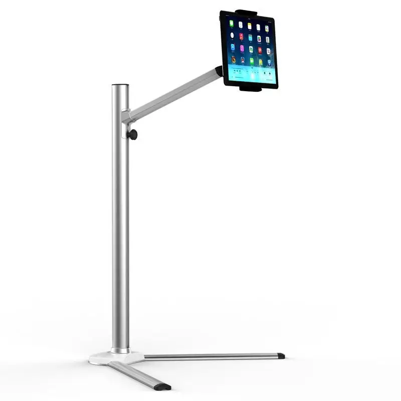 Us 69 1 15 Off Up 6 Height Adjule Mobile Phone Tablet Floor Stand Aluminum Alloy Rotation Lazy People Holder For Ipad Air Mini 7 10 Inch In