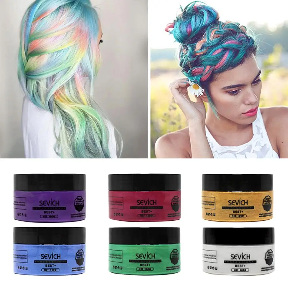 Buy 100g Unisex Color Hair Wax Dye One time Molding