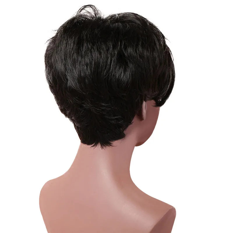 Gres Kinky Прямые Женщины Черные Парики 10inch Высокотемпературные Волокна Короткие Искусственные